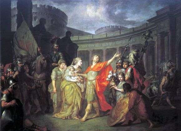Opis obrazu Antona Losenki Pożegnanie Hektora z Andromaczą