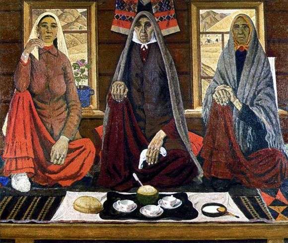 Opis obrazu Achmata Lutfullina Trzy kobiety