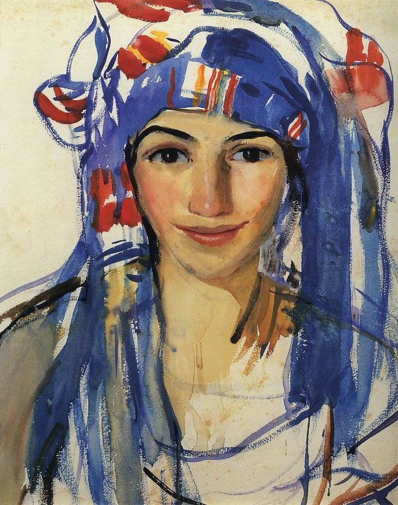Opis obrazu Zinaidy Serebryakovej Autoportret w szaliku