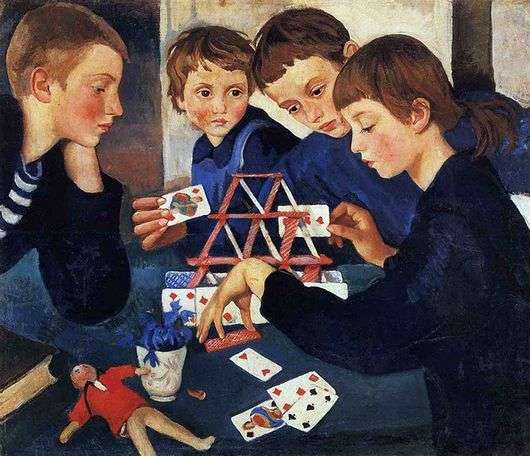 Opis obrazu Zinaidy Serebryakovej House of Cards