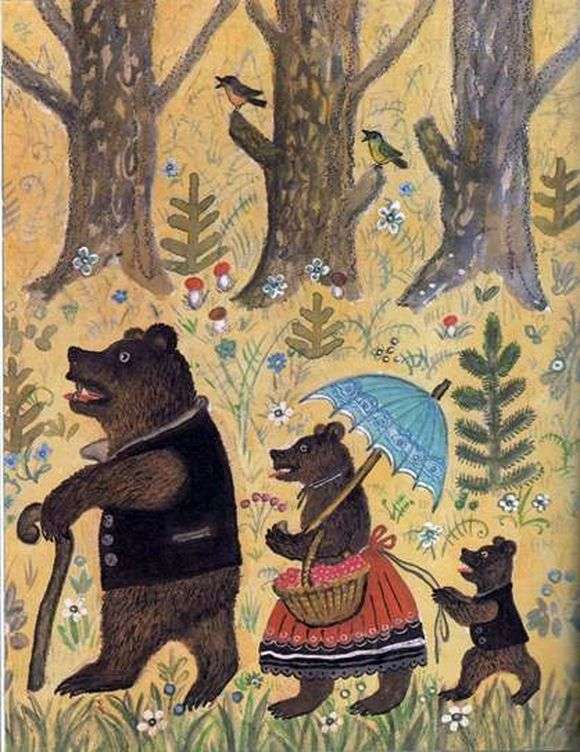 Opis ilustracji Jurija Wasniecowa Trzy niedźwiedzie