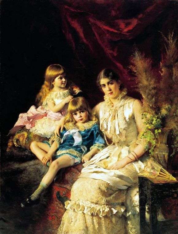 Opis obrazu Konstantina Makowskiego Portret rodzinny