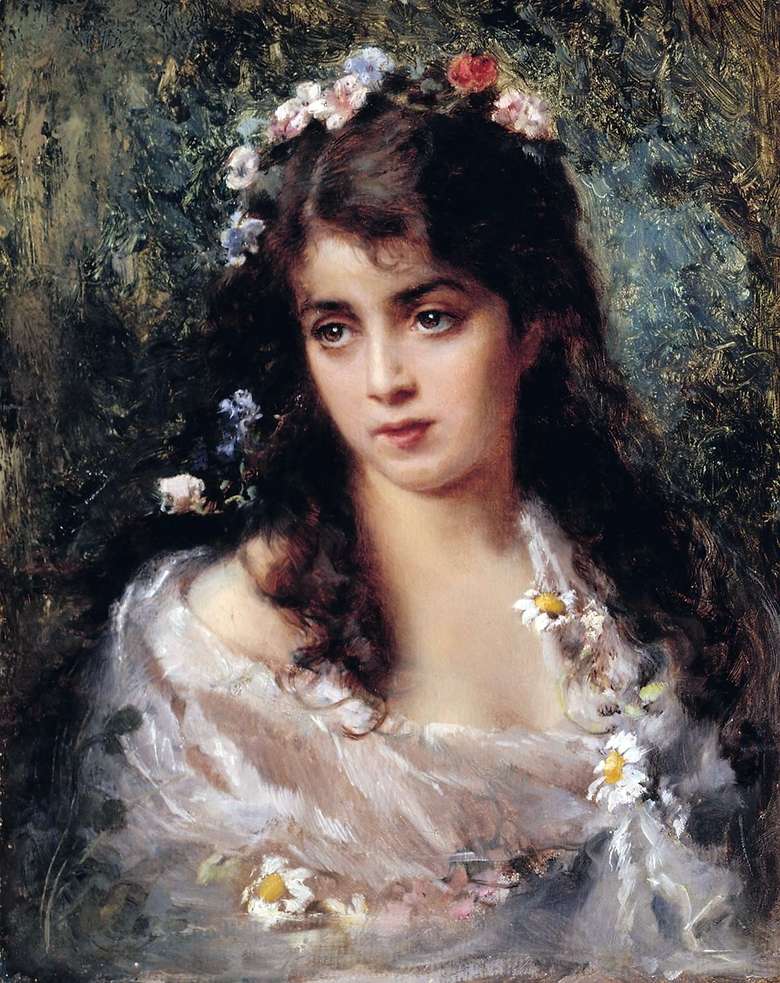 Opis obrazu Konstantina Makowskiego Dziewczyna w stroju Flory