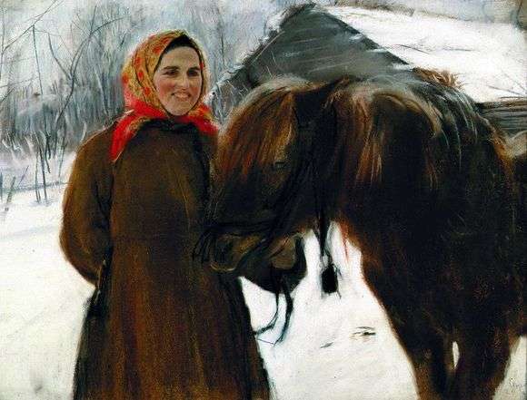 Opis obrazu Walentina Serowa Kobieta z koniem