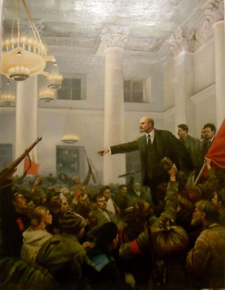 Opis obrazu Władimira Serowa V. I. Lenin proklamuje władzę radziecką 