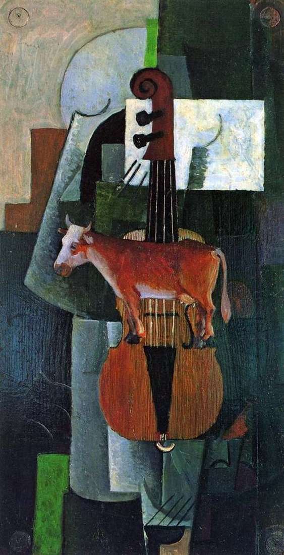 Opis obrazu Kazimierza Malewicza Krowa i skrzypce