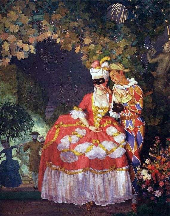 Opis obrazu Konstantina Somowa Arlekin i dama