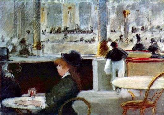 Opis obrazu Edouarda Maneta W kawiarni