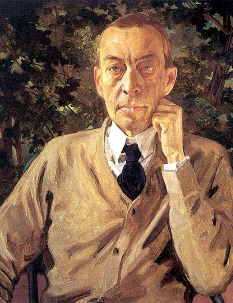Opis obrazu Konstantina Somowa Portret S. V. Rachmaninowa