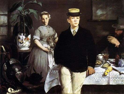 Opis obrazu Edouarda Maneta Śniadanie w pracowni