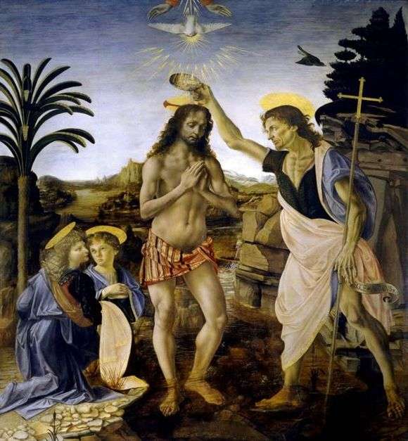 Opis obrazu Andrei Verrocchio Chrzest Chrystusa