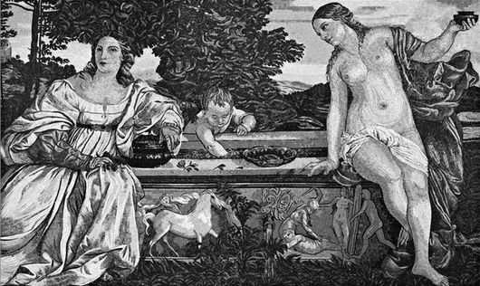 Opis obrazu Vecellio Titiana Niebiańska miłość i ziemska miłość