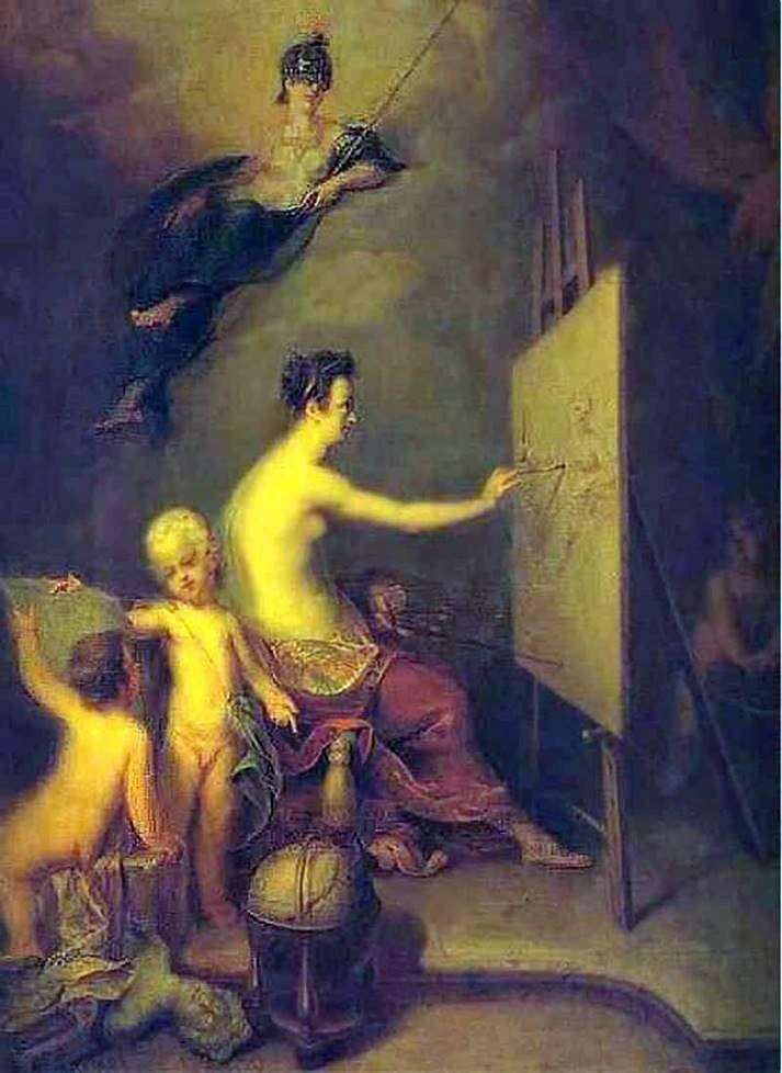 Opis obrazu Andrieja Matwejewa Alegoria malarstwa