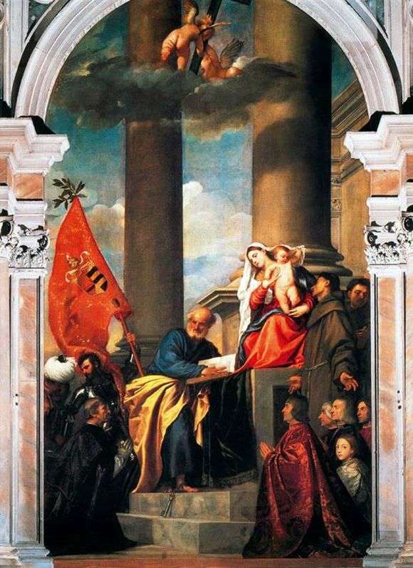 Opis obrazu Tycjana Madonna z Pesaro