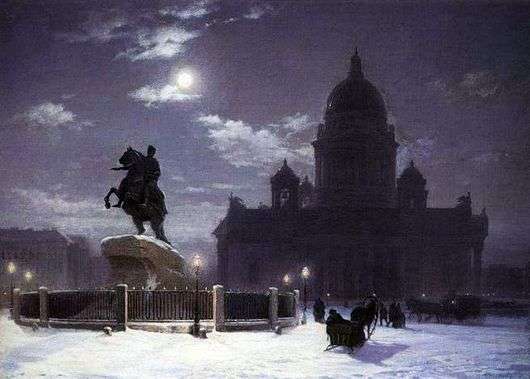 Opis obrazu Wasilija Surikowa Pomnik Piotra I na Placu Senackim w Petersburgu