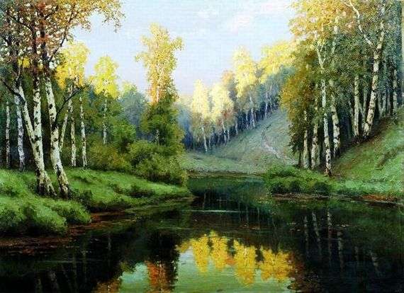 Opis obrazu Efima Volkova Forest Lake