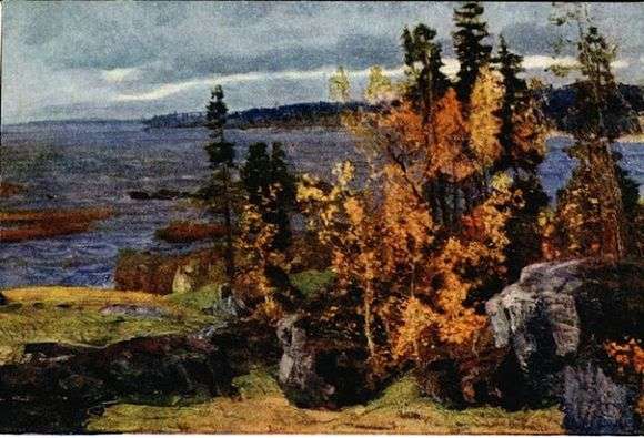 Opis obrazu Wasilija Meszkowa Złota jesień w Karelii