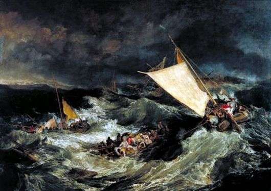 Opis obrazu Williama Turnera Wrak statku
