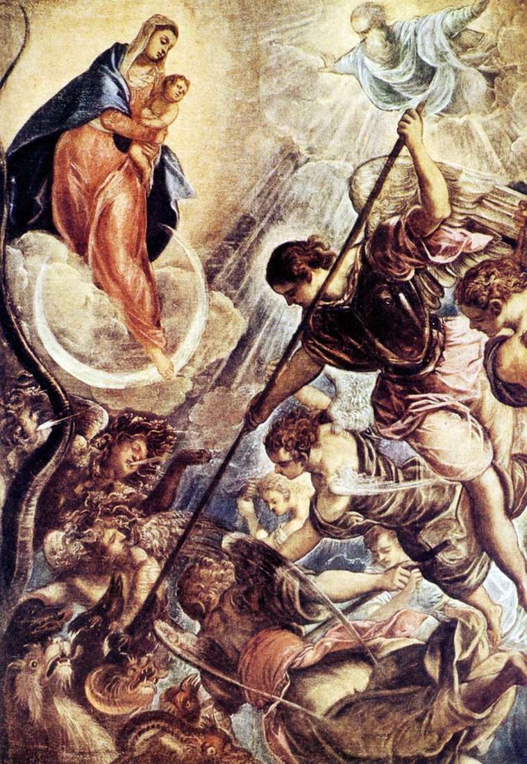 Opis obrazu Jacopo Tintoretto Bitwa Archanioła Michała z Szatanem