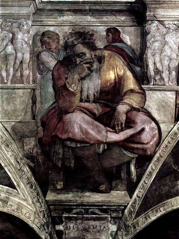 Opis fresku autorstwa Michała Anioła Buonarrotiego Proroka Jeremiasza