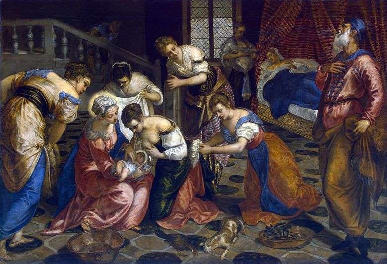Opis obrazu Jacopo Tintoretto Narodziny Jana Chrzciciela
