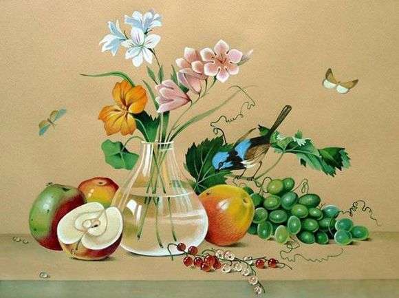 Opis obrazu Fiodora Tołstoja Kwiaty, owoce, ptak
