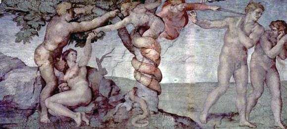 Opis fresku Michała Anioła Buanarrotiego Upadek i wygnanie z raju