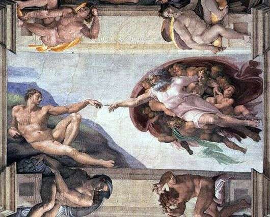 Opis obrazu Michała Anioła Buanarrotiego Stworzenie Adama