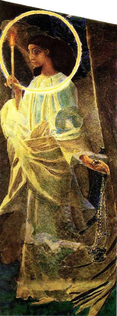 Opis obrazu Michaiła Vrubela Anioł z kadzielnicą i świecą