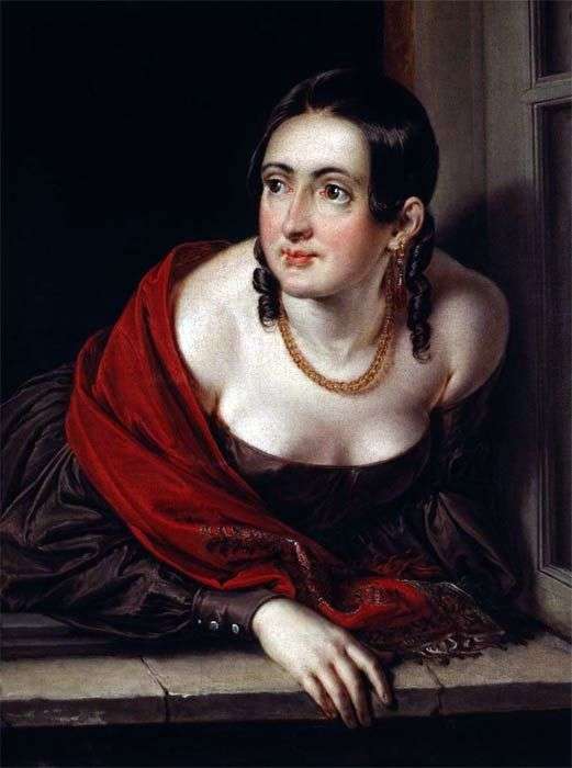 Opis obrazu Wasilija Tropinina Kobieta w oknie