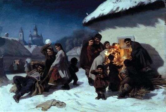 Opis obrazu Konstantina Trutowskiego Kolędy w Małej Rusi