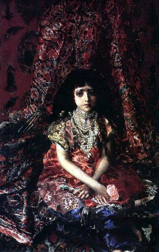 Opis obrazu Michaiła Vrubela Dziewczyna na tle perskiego dywanu