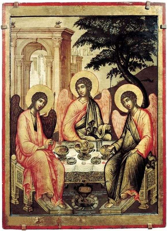 Opis ikony Trójcy Starego Testamentu Simona Uszakowa