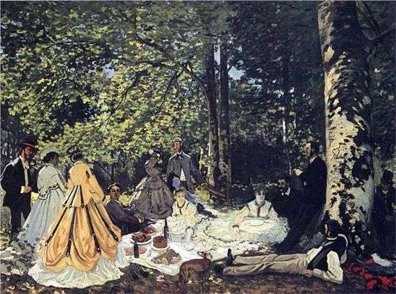Opis obrazu Claudea Moneta Śniadanie na trawie