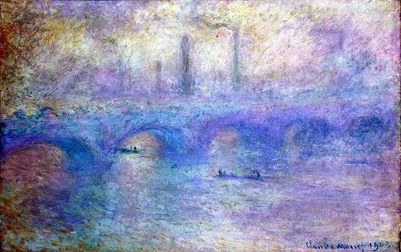 Opis obrazu Claudea Moneta Waterloo Bridge. Efekt mgły 