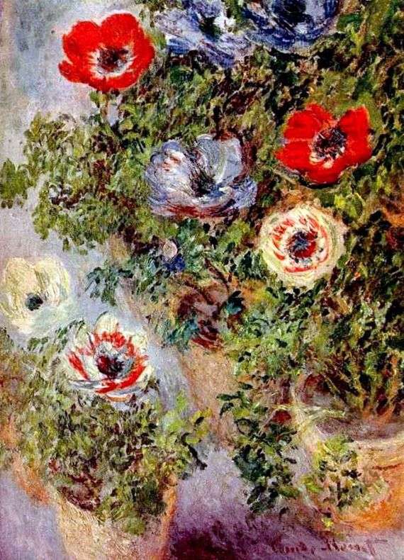 Opis obrazu Claudea Moneta Anemones