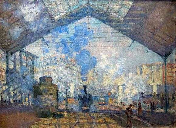 Opis obrazu Claudea Moneta Gare Saint Lazare