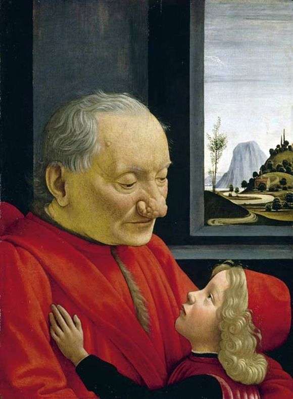 Opis obrazu Domenico Ghirlandaio Portret starca z wnukiem