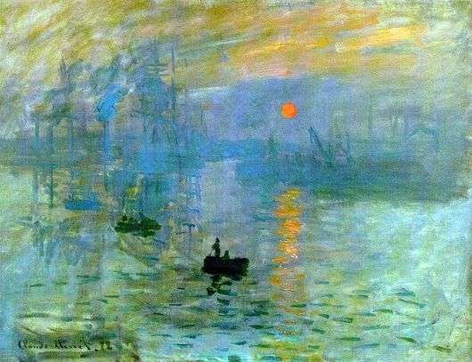 Opis obrazu Claudea Moneta Impresja, wschód słońca