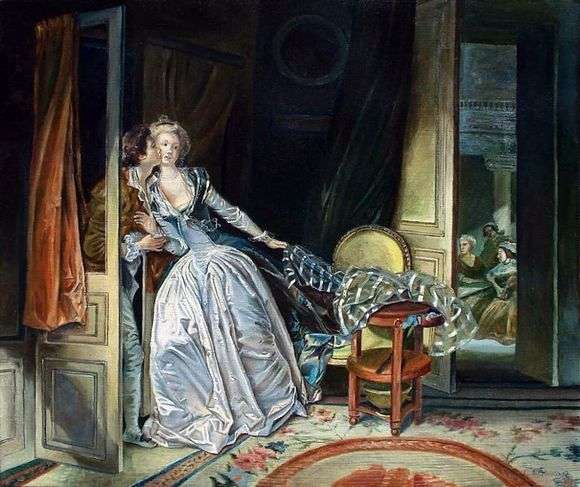 Opis obrazu Jean Honore Fragonard Secret Kiss