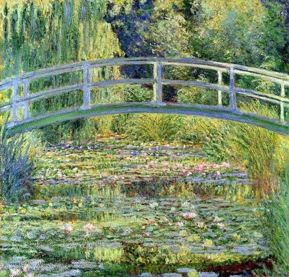 Opis obrazu Claudea Moneta Most japoński (Staw z liliami wodnymi)