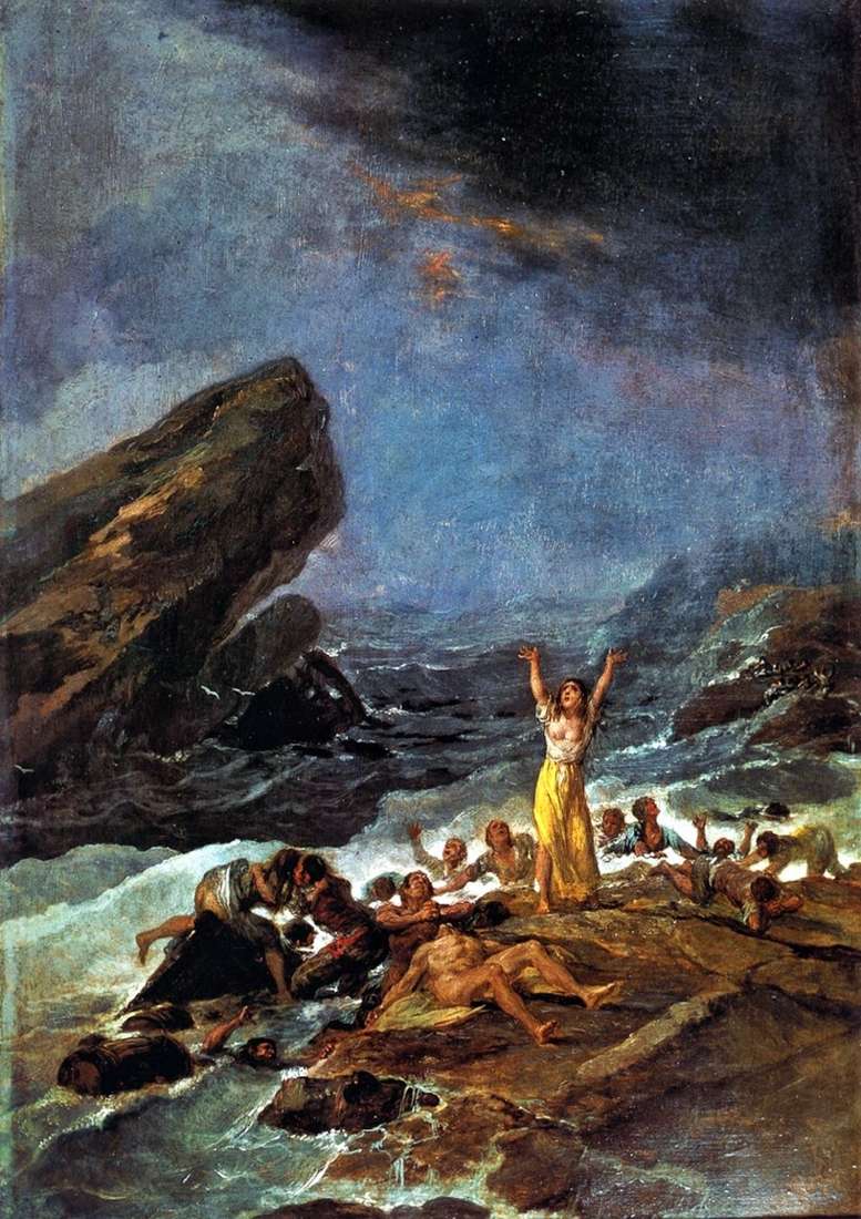 Opis obrazu Francisco de Goya Wrak statku