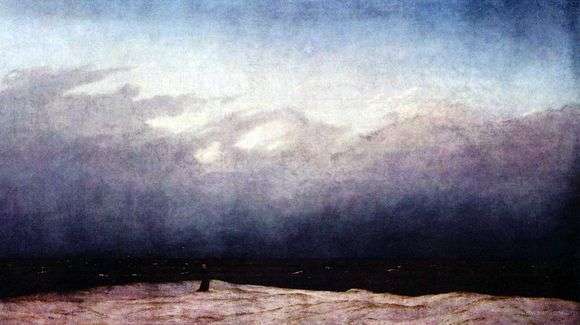 Opis obrazu Caspara Davida Friedricha Mnich nad morzem