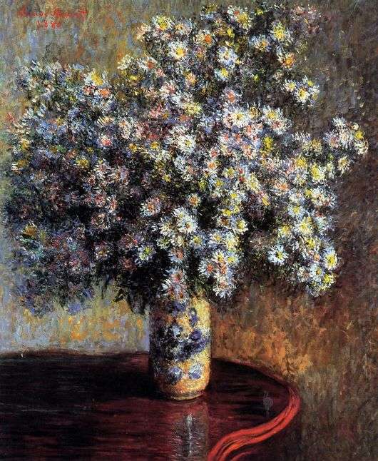 Opis obrazu Claudea Moneta Asters