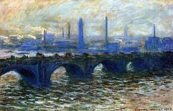 Opis obrazu Claude Moneta Waterloo Bridge