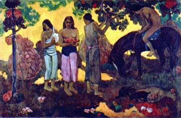 Opis obrazu Paula Gauguina Zbieranie owoców