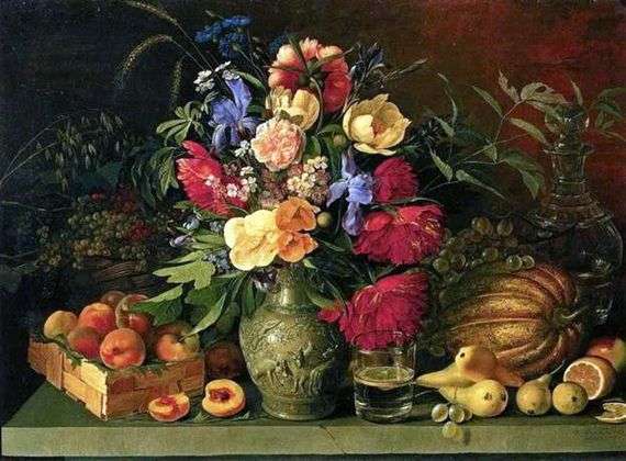 Opis obrazu Iwana Chruckiego Kwiaty i owoce