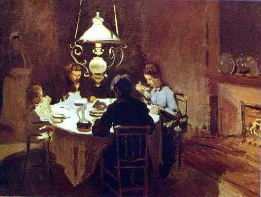 Opis obrazu Claude Moneta Lunch