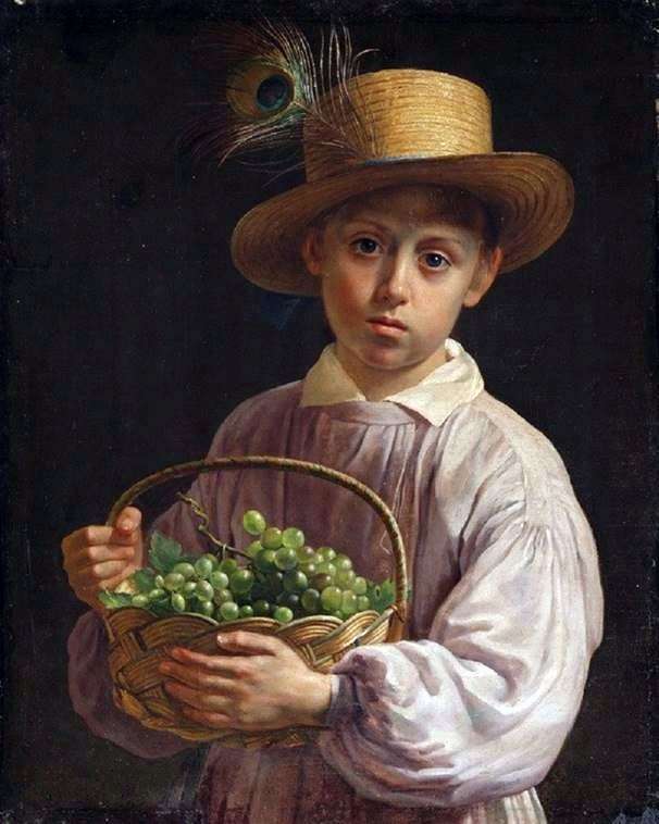 Opis obrazu Iwana Chruckiego Portret chłopca w słomkowym kapeluszu