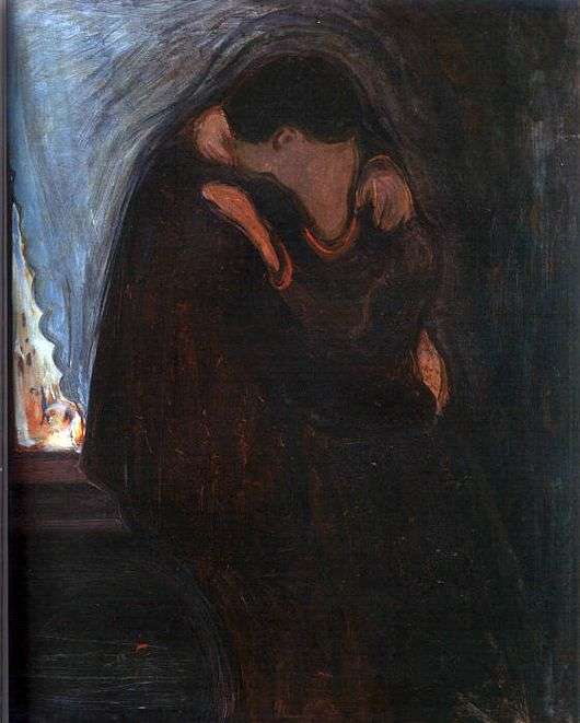 Opis obrazu Edvarda Muncha Pocałunek